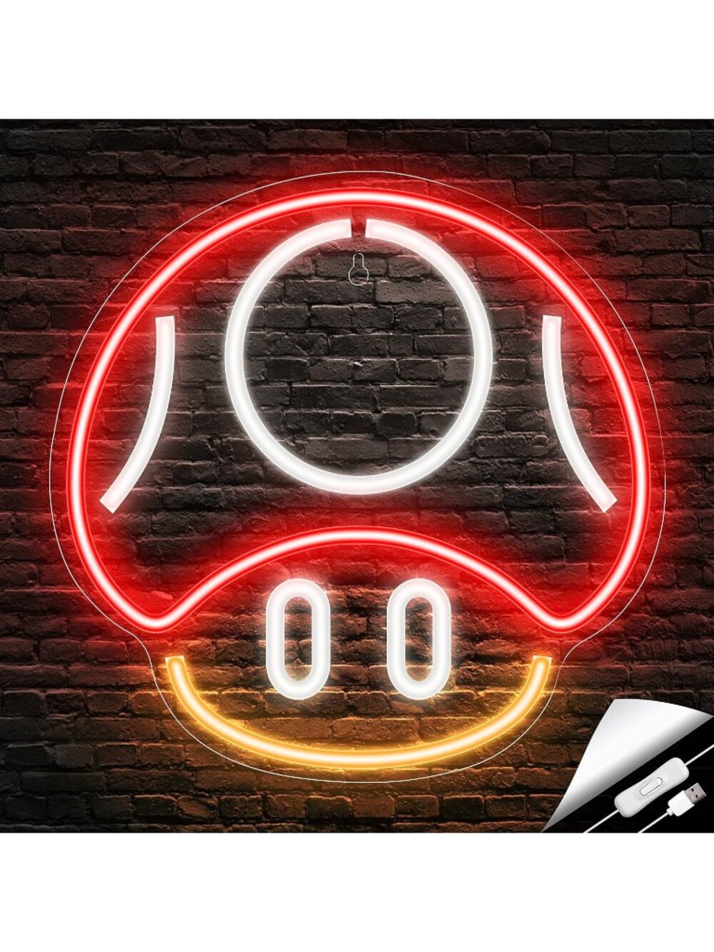 Gaming Neon Sign Mushroom Neon Sign USB Powered Mushroom Neon Sign Gaming Neon